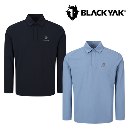 [블랙야크] 25SS 남성 베이직 카라 긴팔티 1BYKTSU002 (네이비,어반블루)