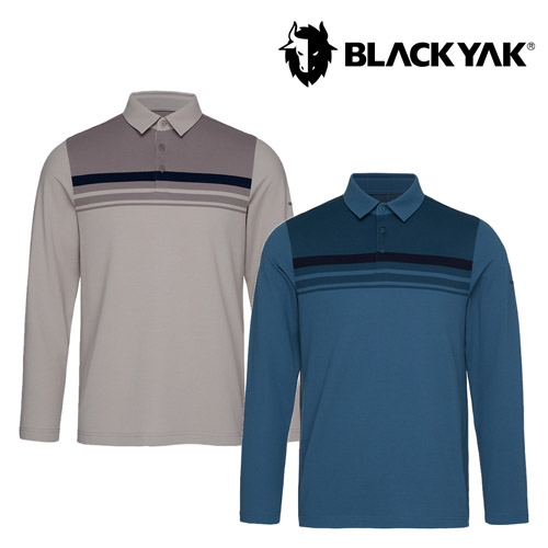 [블랙야크] 26SS 남성 스트라이프 카라 긴팔티 1BYKTSV002 (실버베이지,틸)