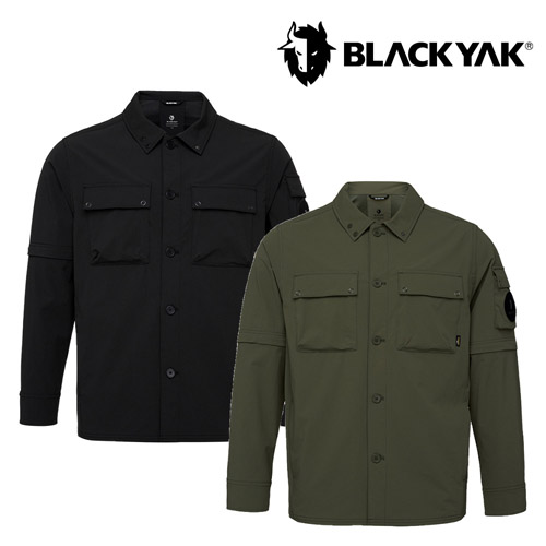 [블랙야크] 26SS 남성 택티컬 디테쳐블 긴팔 셔츠 1BYYSSV001 (블랙,라이트카키 택1)