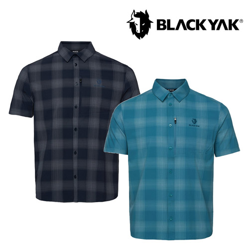 [블랙야크] 26SS 남성 경량 스트레치 반팔 셔츠 1BYYSMV003 (네이비,터쿼이즈 택1)