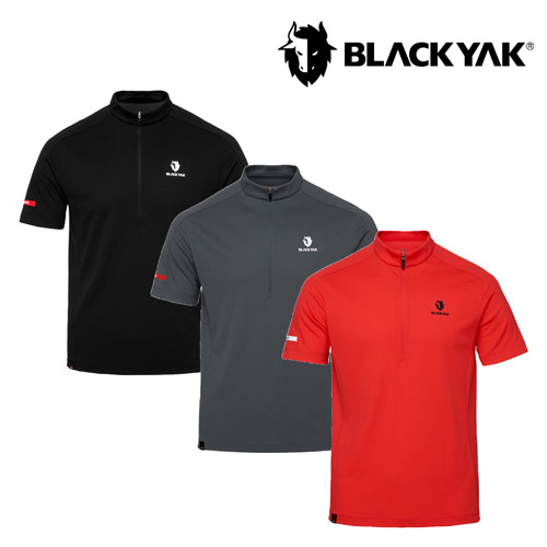 [블랙야크] 26SS 남성 폴라텍 델타 집업 반팔티 1BYZTMV006 (블랙,다크그레이,라이트레드 택1)